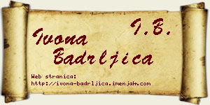 Ivona Badrljica vizit kartica